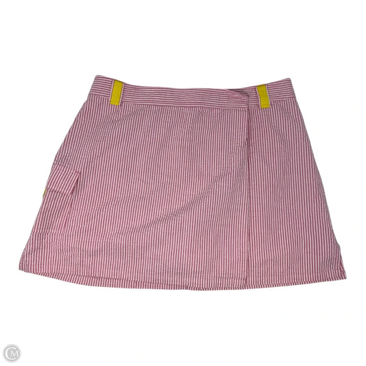 Vintage Skort Designer By Lilly Pulitzer In Seersucker Striped Pattern, Size: 10