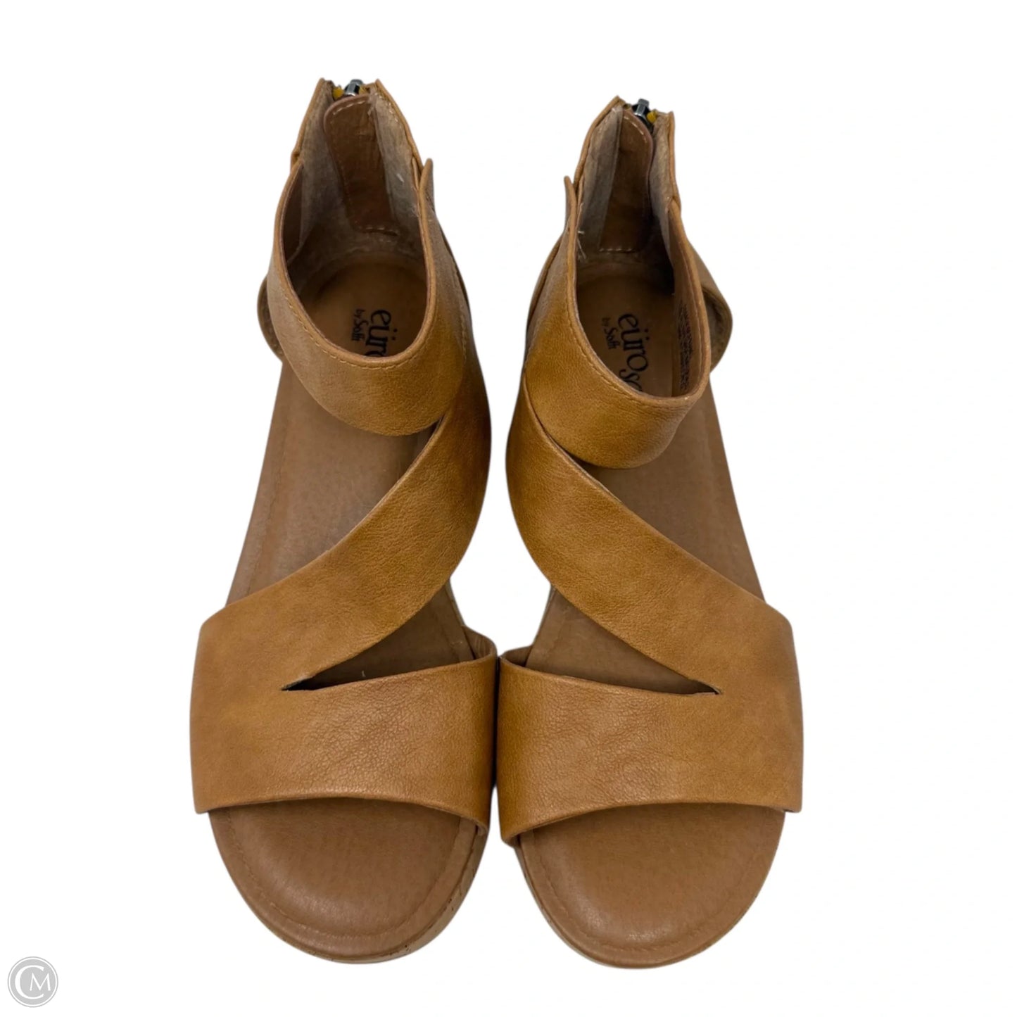 Franci Wedge Sandals By Eüro Soft By Sofft In Tan, Size: 6