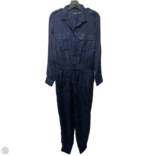Paisley Jumpsuit By Lauren By Ralph Lauren In Navy, Size: 4