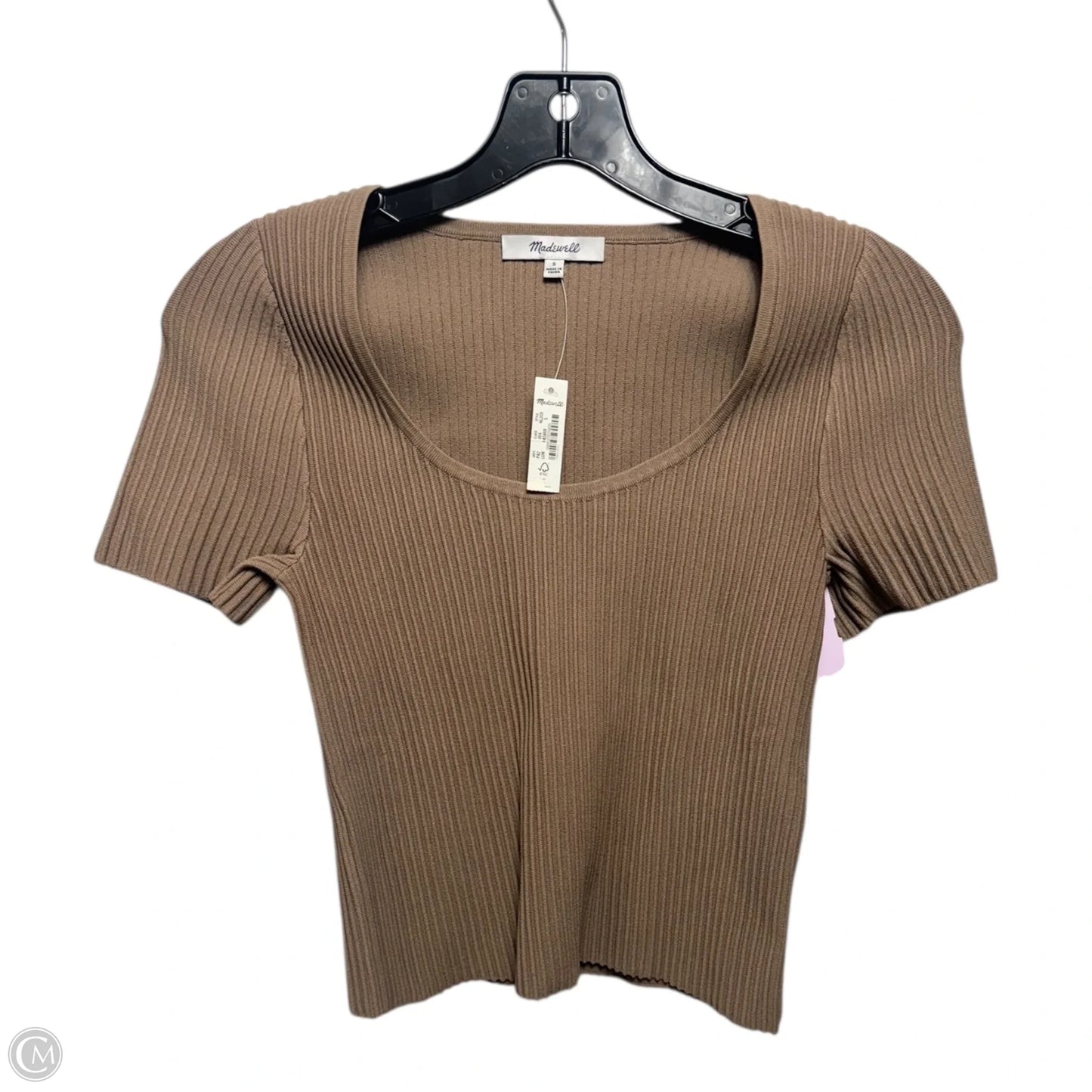 Top Short Sleeve By Madewell In Tan, Size: S