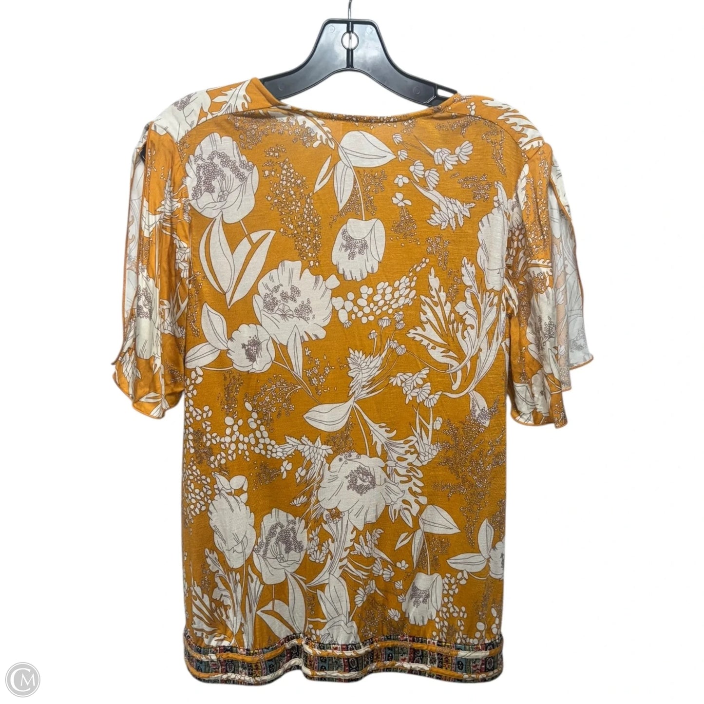 Split Sleeve Top Short Sleeve By Tiny In Multi-colored, Size: Xl