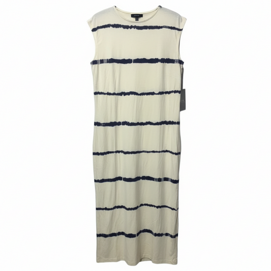 Dress Casual Maxi By WVN In Blue & Cream, Size: XS