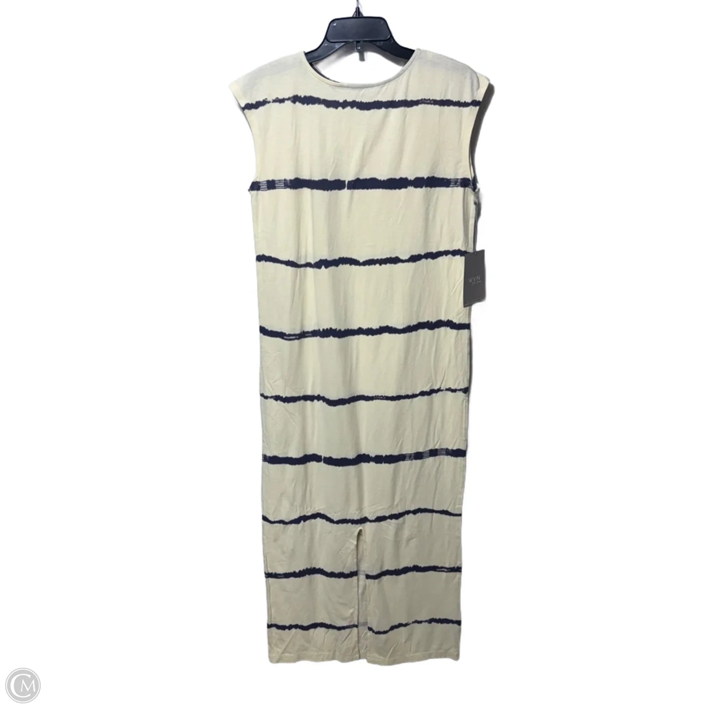 Dress Casual Maxi By WVN In Blue & Cream, Size: XS