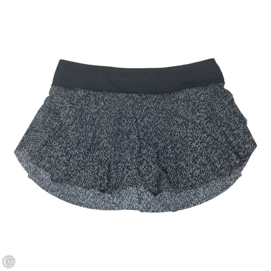 Athletic Skirt By Lululemon In Black & White, Size: 10
