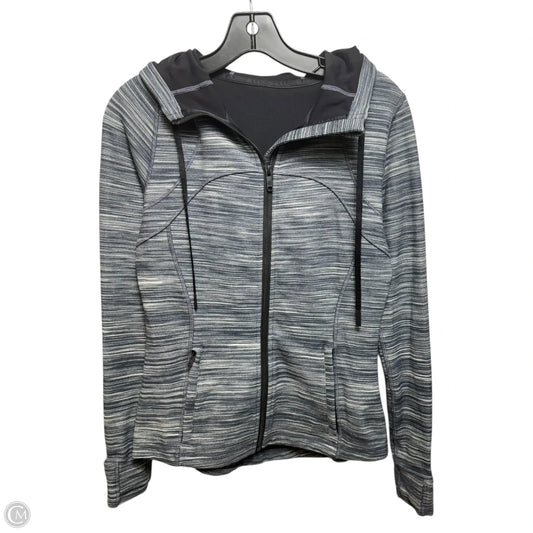 Hooded Define Jacket Nulu By Lululemon In Heathered Black / White / Black, Size: 8
