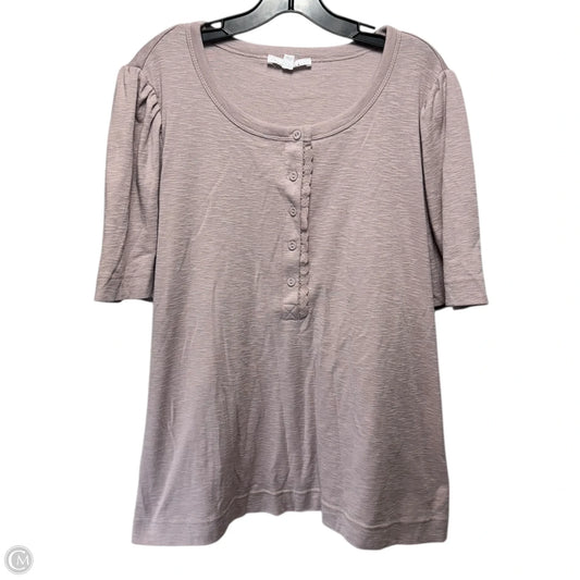 Top Short Sleeve By Jane And Delancey In Mauve, Size: 2x