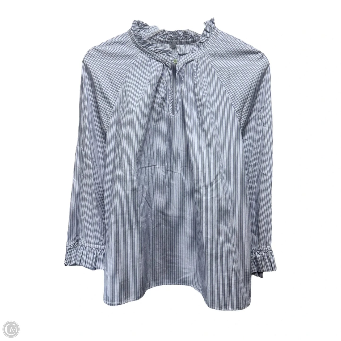 Top Long Sleeve By Margaret Oleary In Striped Pattern, Size: L