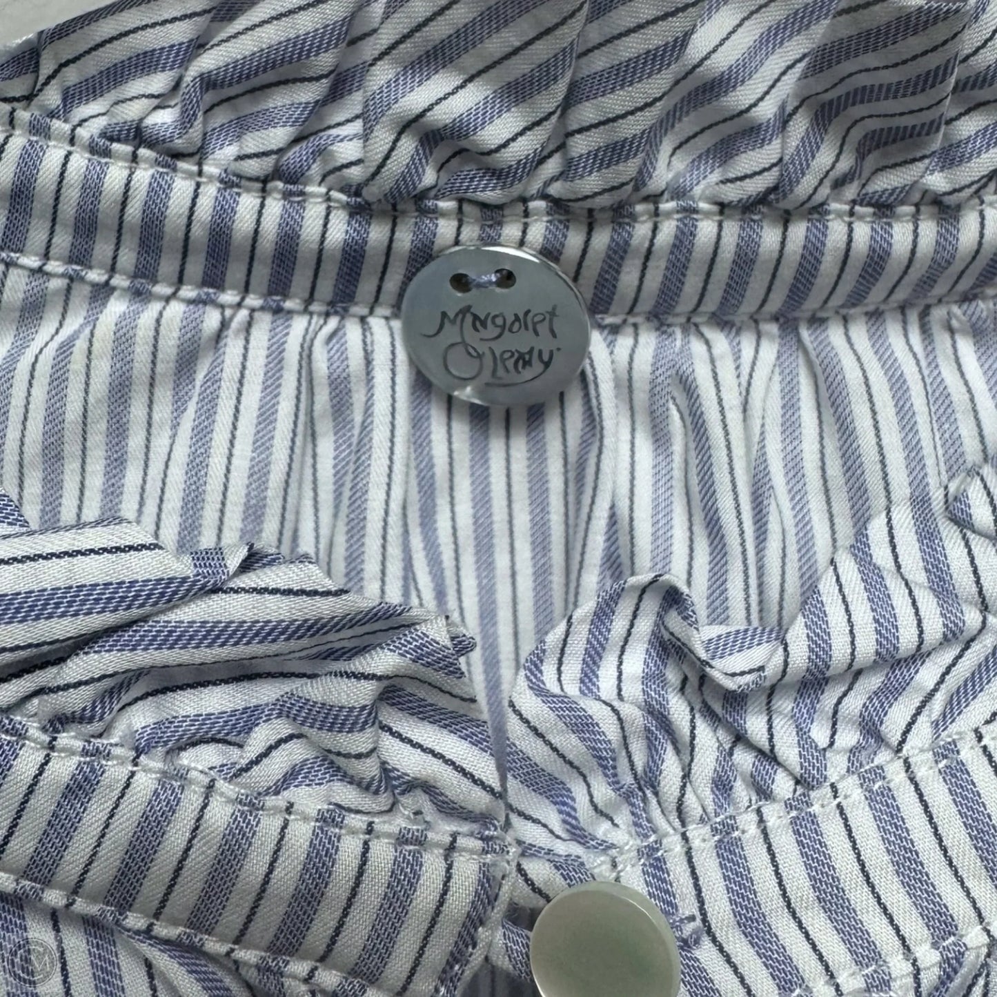 Top Long Sleeve By Margaret Oleary In Striped Pattern, Size: L