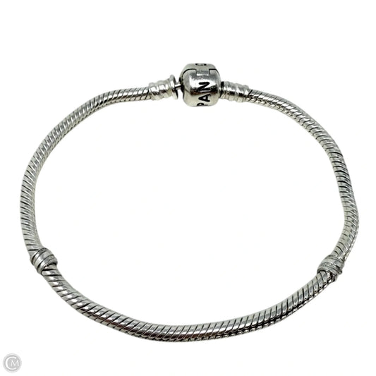 Sterling Silver Moments Barrel Clasp Snake Chain Bracelet  By Pandora