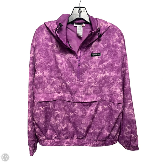 Athletic Jacket By Reebok In Purple, Size: S