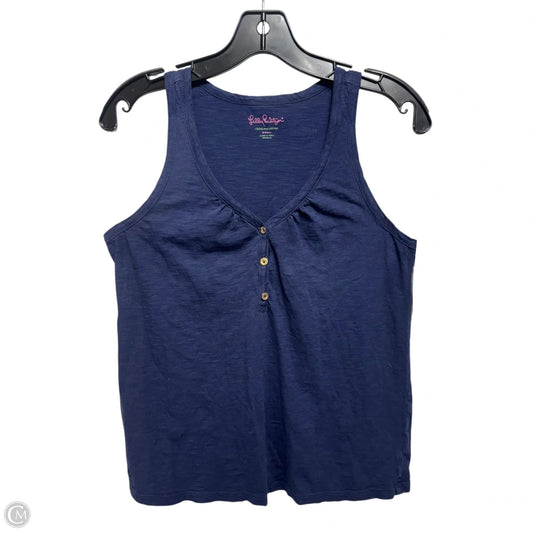 Top Sleeveless Designer By Lilly Pulitzer In Navy, Size: S