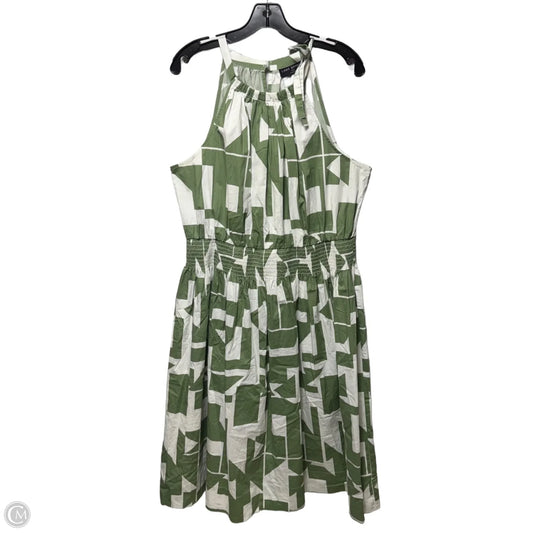 Dress Casual Midi By Lane Bryant In Green & White, Size: 18