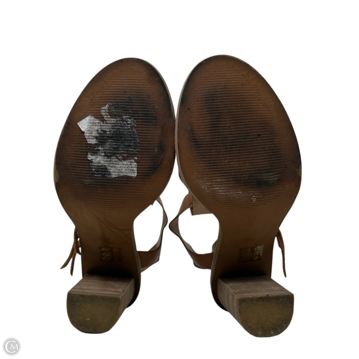 Fey Fringe Block Heel Sandals By Madewell In Peach, Size: 8.5