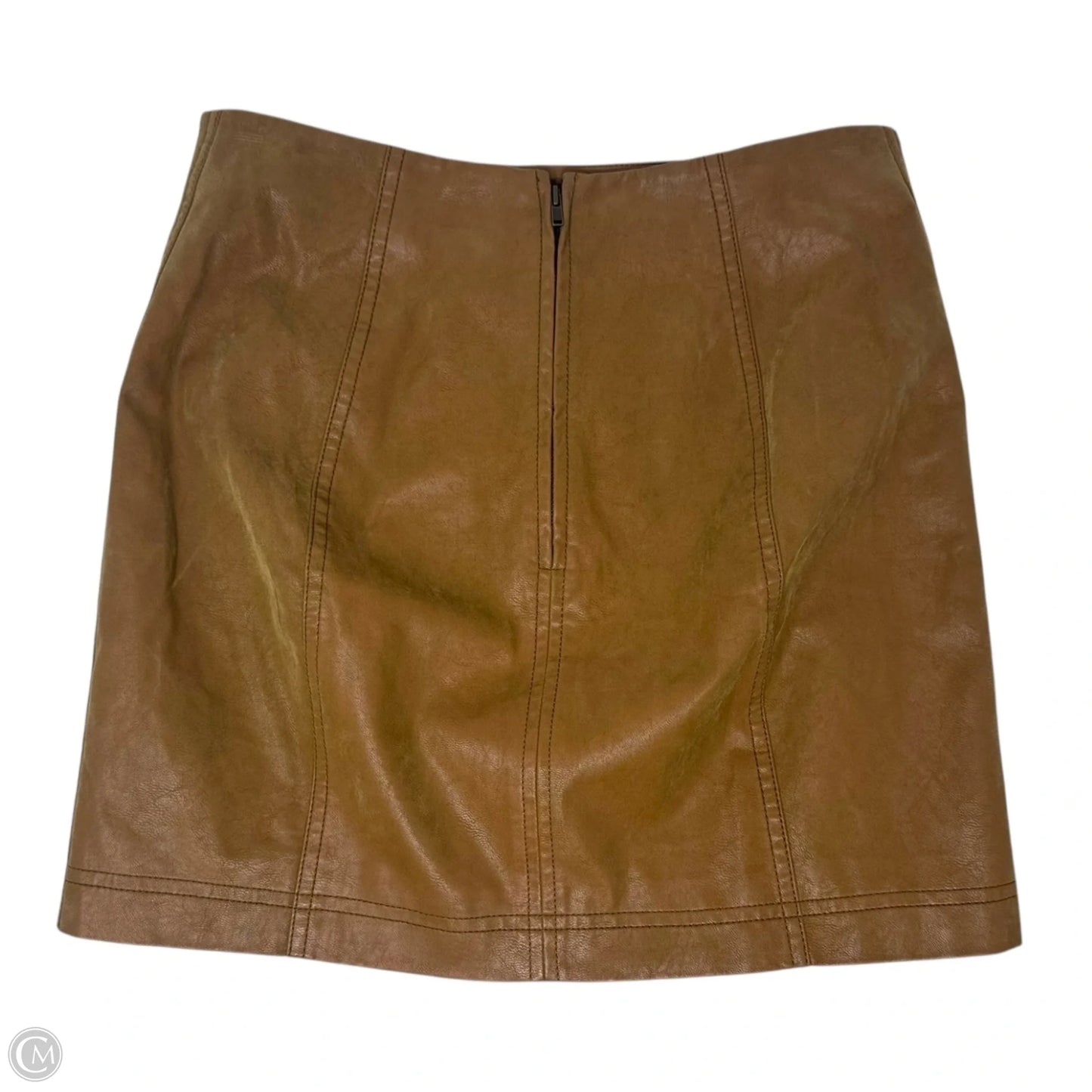 Modern Femme Vegan Leather Mini Skirt By Free People In Tan, Size: 4