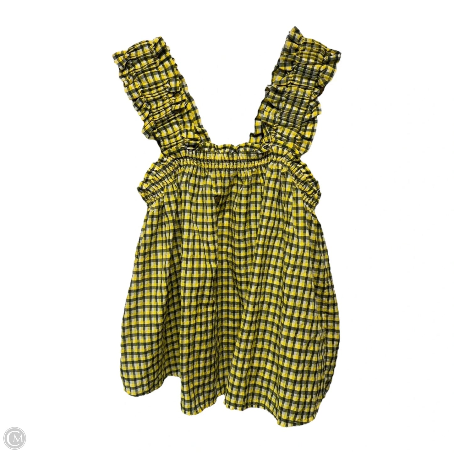 Top Sleeveless By Barbour In Plaid Pattern, Size: 10