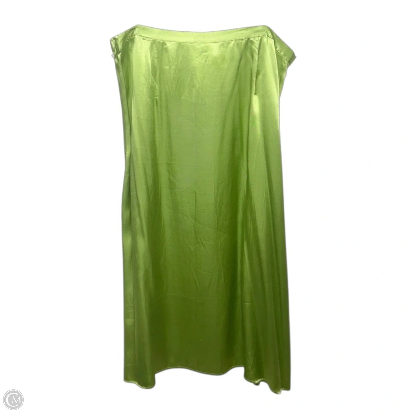 Satin Slip Skirt By H&m In Green, Size: 16