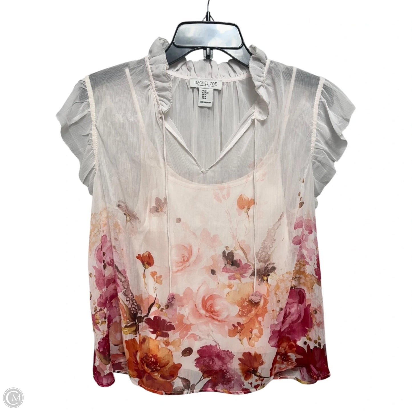 Top Sleeveless By Rachel Zoe In Floral Print, Size: M