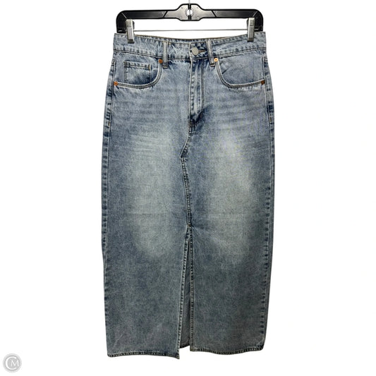 Front Slit Skirt Maxi By Blanknyc In Blue Denim, Size: 2