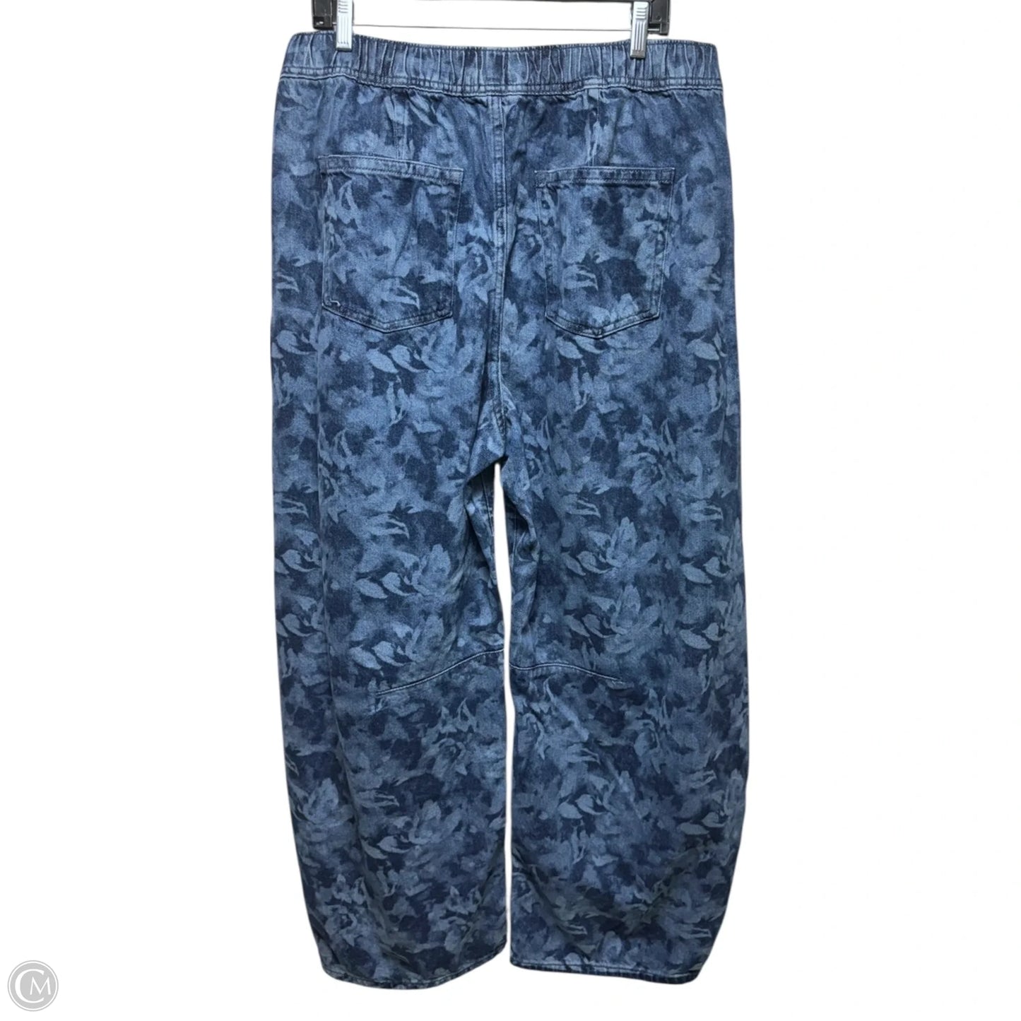 Jeans Wide Leg By Gap In Blue Denim, Size: L Tall