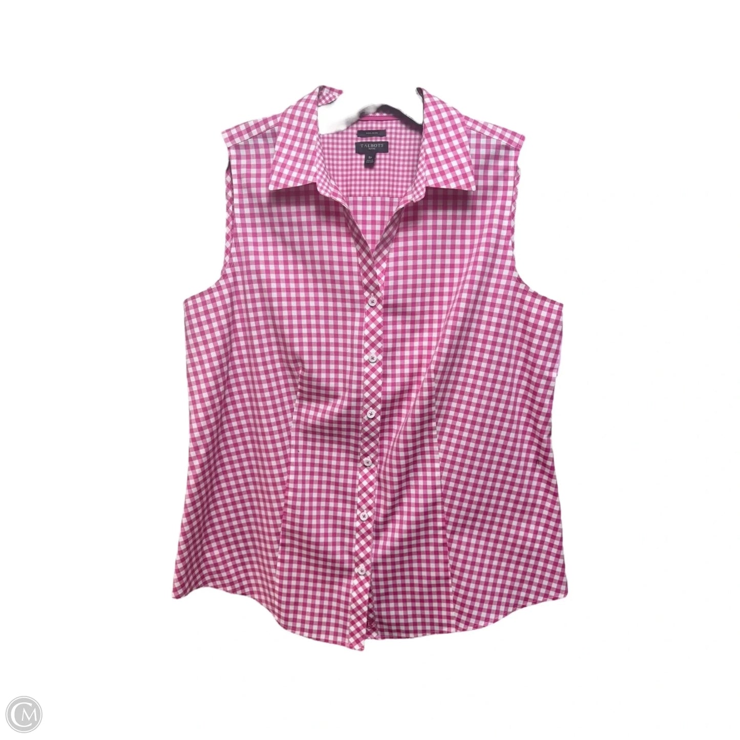 Top Sleeveless By Talbots In Checkered Pattern, Size: 8p