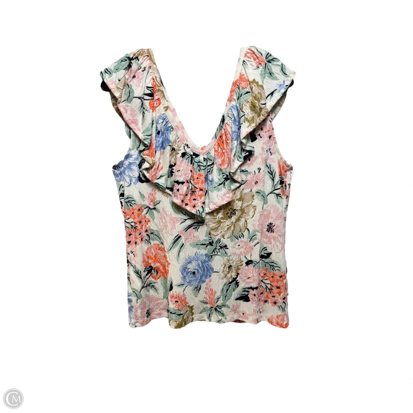 Top Sleeveless By Loft In Multi-colored, Size: L