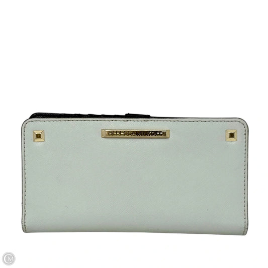 Ava Zip Around Studded Wallet Designer By Rebecca Minkoff In Saffiano Leather , Size: Large