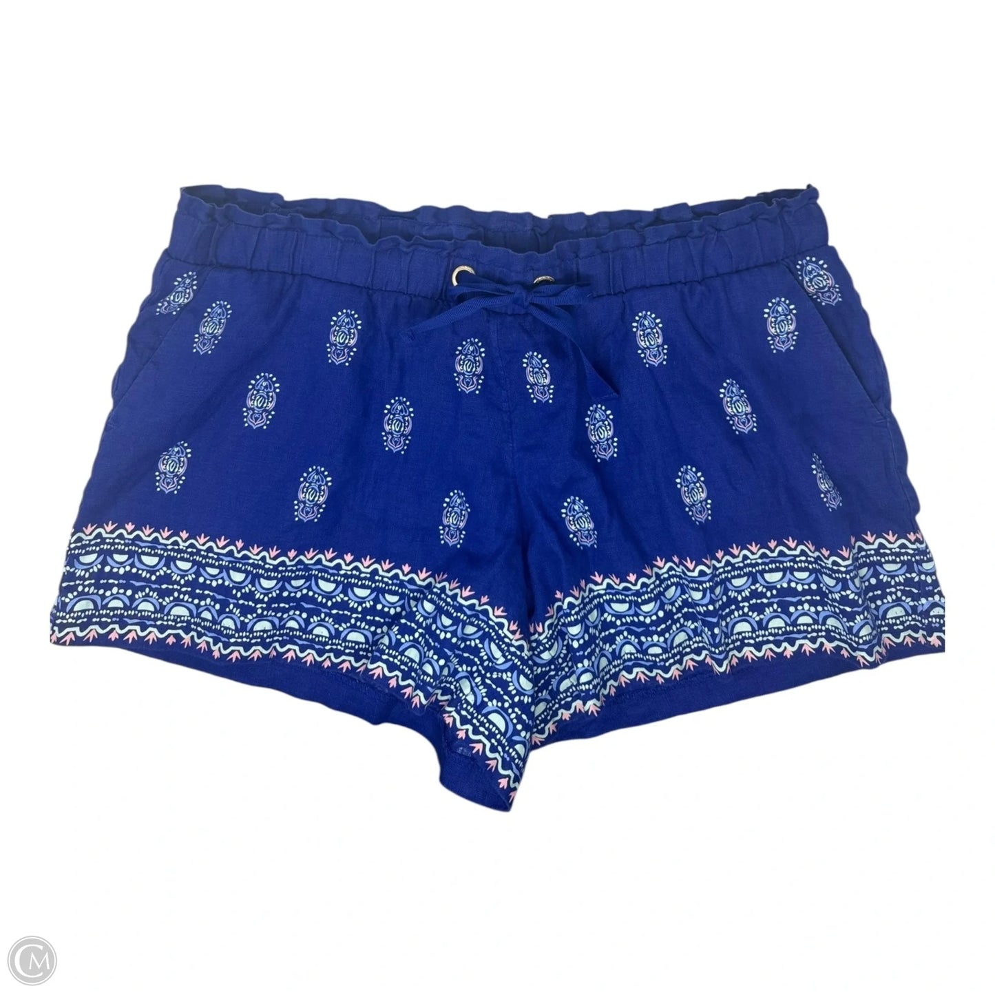 Printed Linen Shorts Designer By Lilly Pulitzer In Multi-colored, Size: Xl