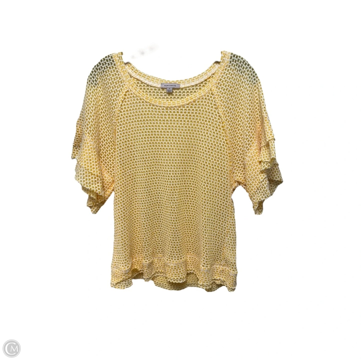 Top Short Sleeve By Remixmess In Yellow, Size: S