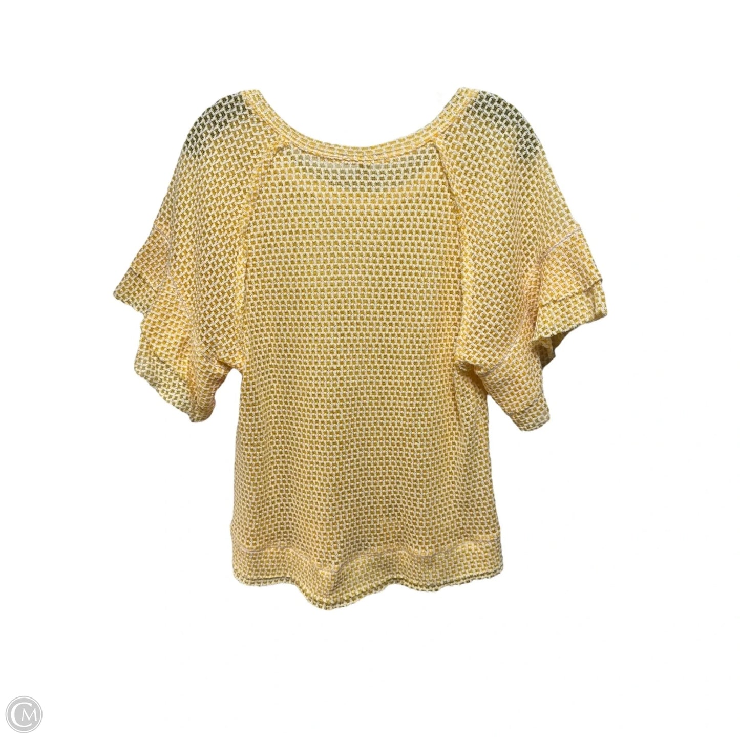 Top Short Sleeve By Remixmess In Yellow, Size: S