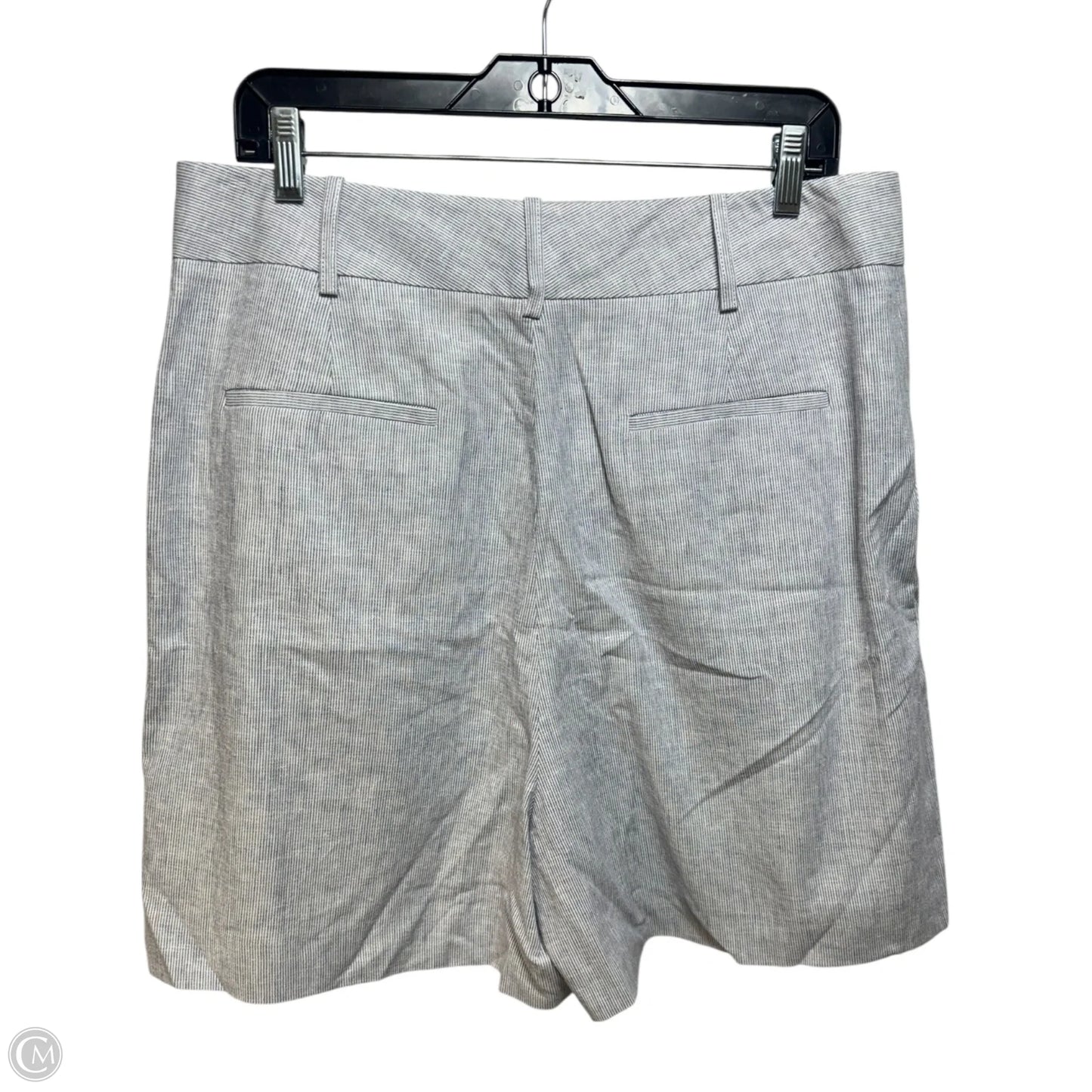 Linen Blend Shorts By Alex Marie In Striped Pattern, Size: 14