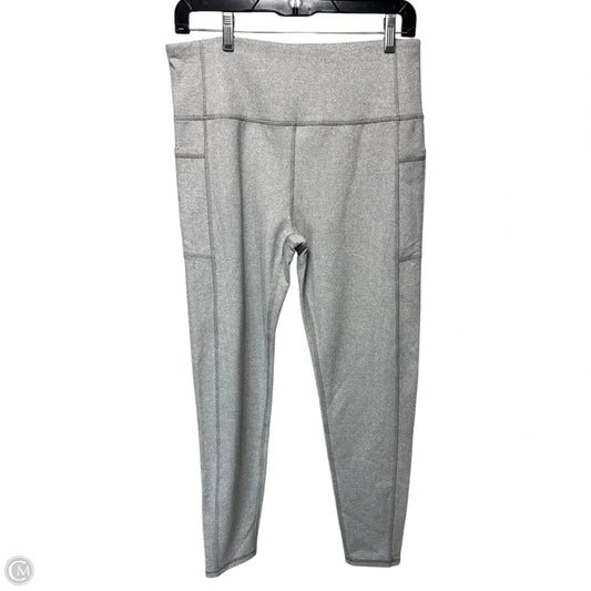 Athletic Leggings By Kyodan In Grey, Size: L