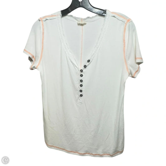 Top Short Sleeve By Pol In White, Size: S