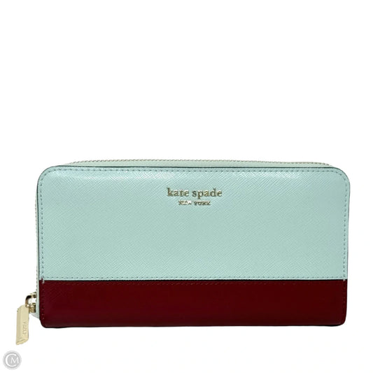 Cloud Mist Zip Around Continental Wallet Designer By Kate Spade, Size: Medium