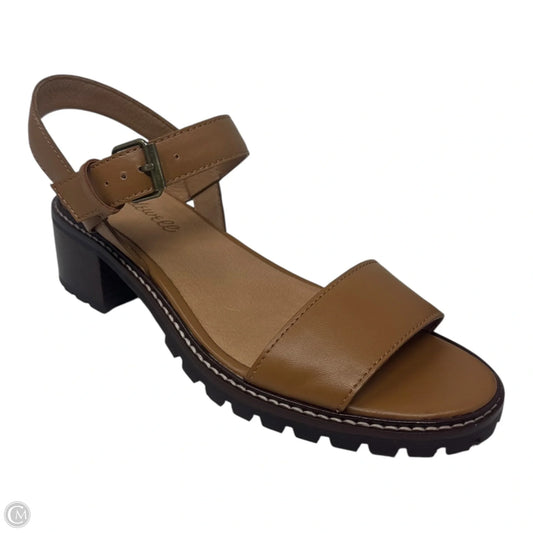 Sandals Heels Block By Madewell In Tan, Size: 7.5
