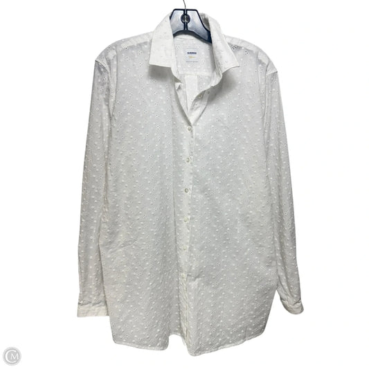 Eyelet Top Long Sleeve By Alex Ingh In White, Size: L
