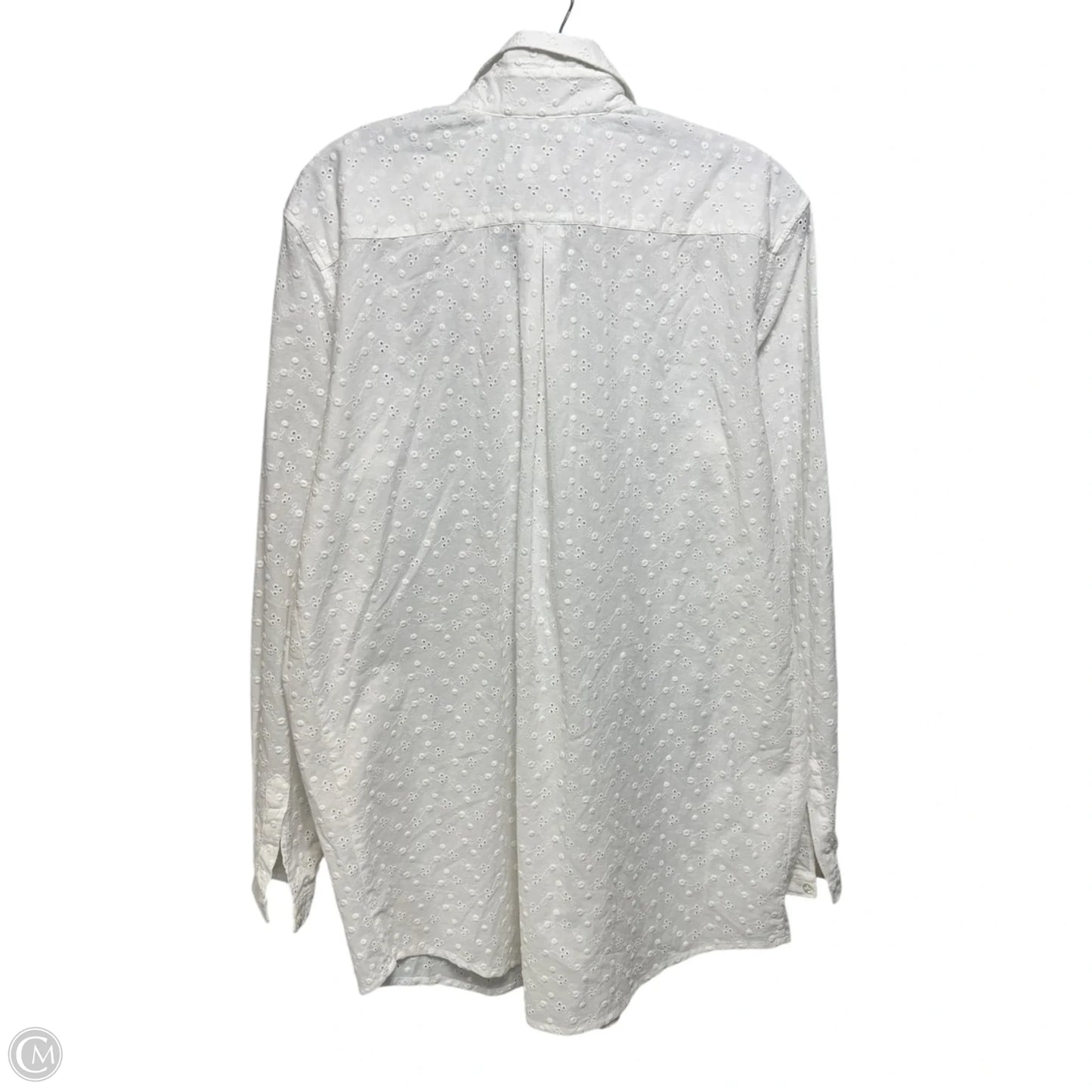 Eyelet Top Long Sleeve By Alex Ingh In White, Size: L