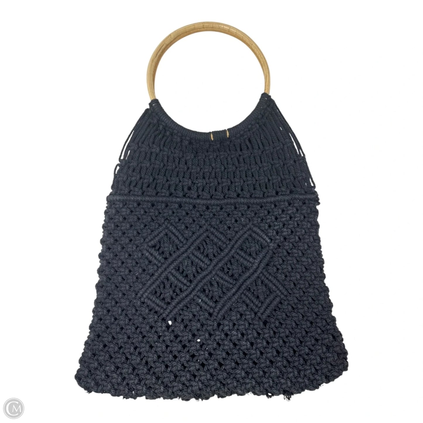Macrame Bamboo Handle Bag Unbranded, Size: Medium