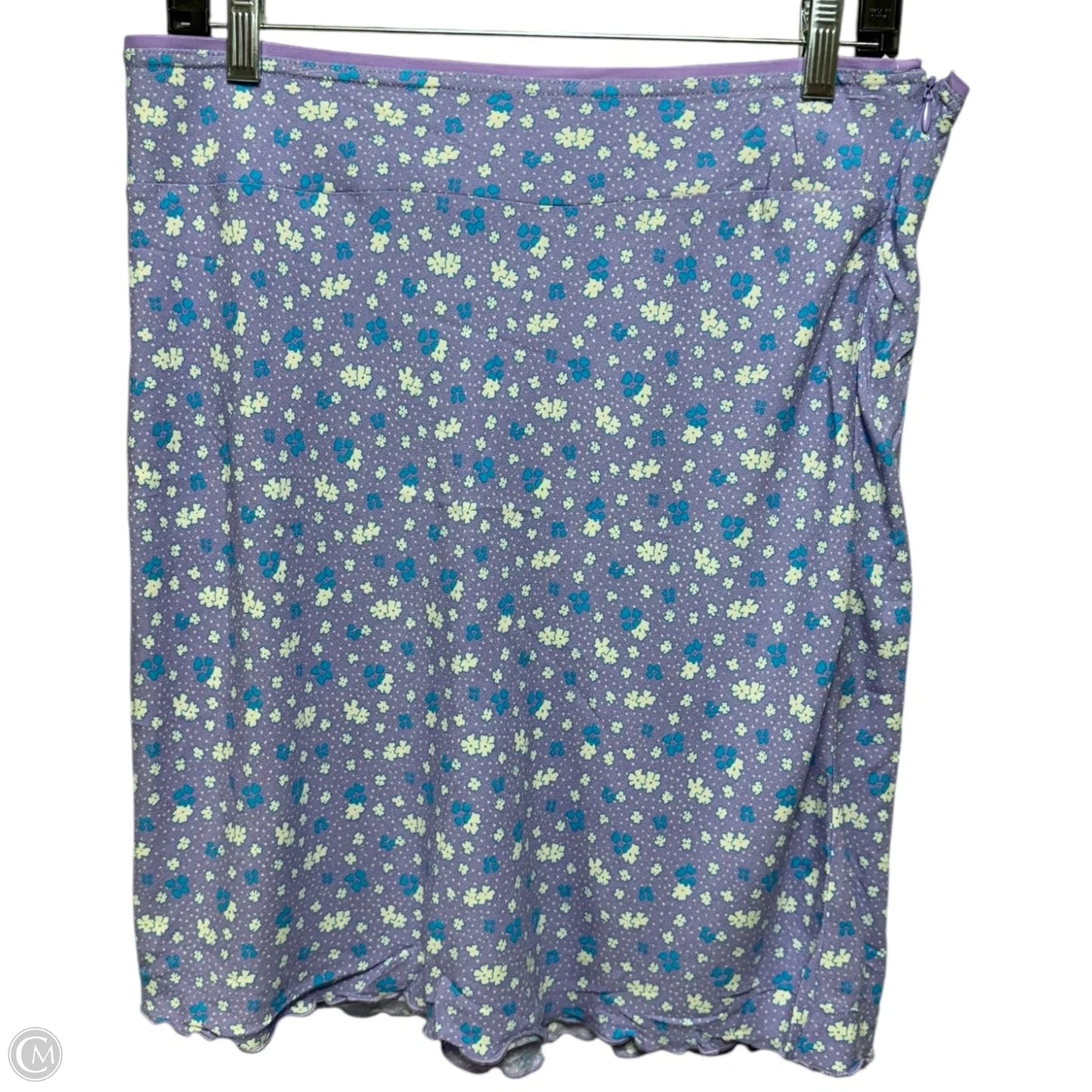 IRL Floral Mini Slip Skirt By Free People In Ice Combo, Size: 6