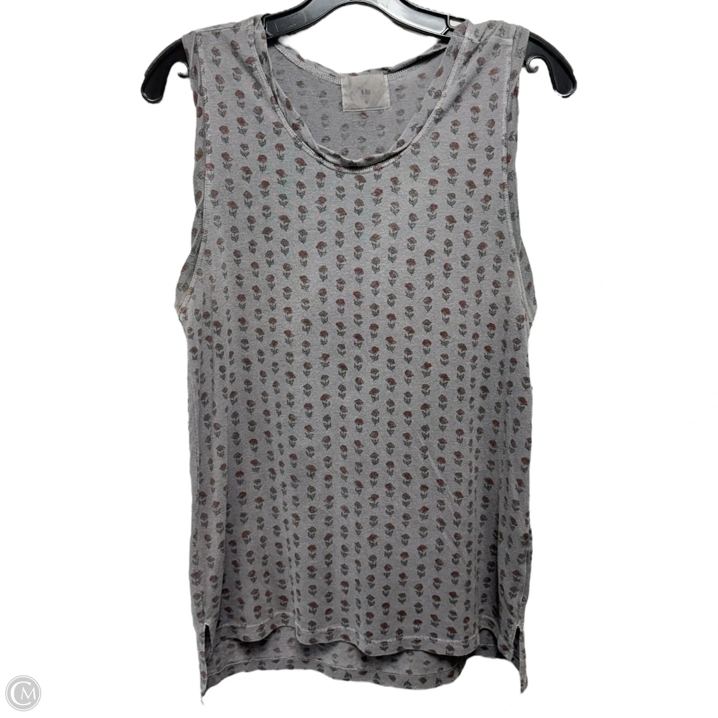 Top Sleeveless By T.la In Grey, Size: S