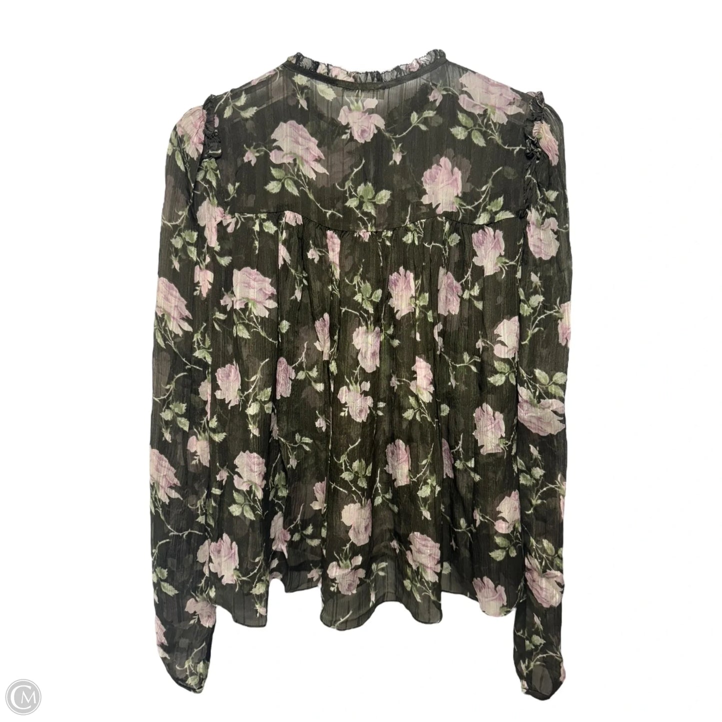Silk Top Long Sleeve By Ulla Johnson In Floral Print, Size: 10