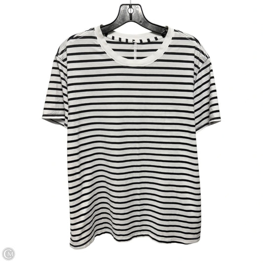 All Yours Cotton T-Shirt By Lululemon In Yachtie Stripe White Graphite Grey, Size: M