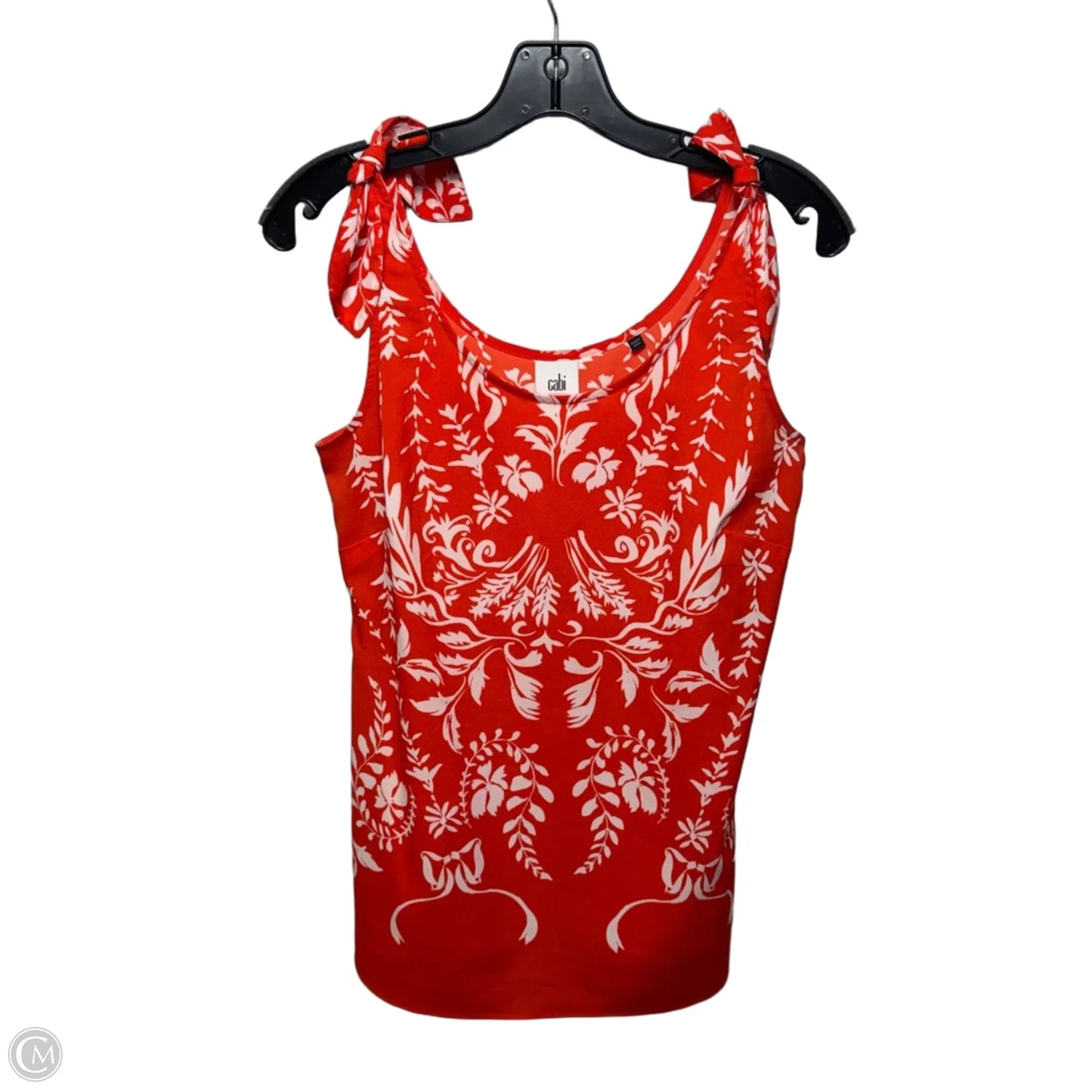 Top Sleeveless By Cabi In Red & White, Size: S