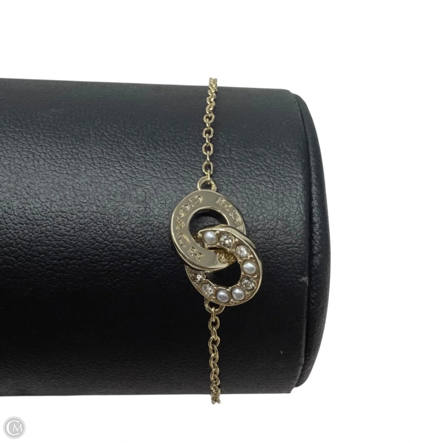 Interlocking Open Circle Pearl Slider Bracelet Designer By Coach