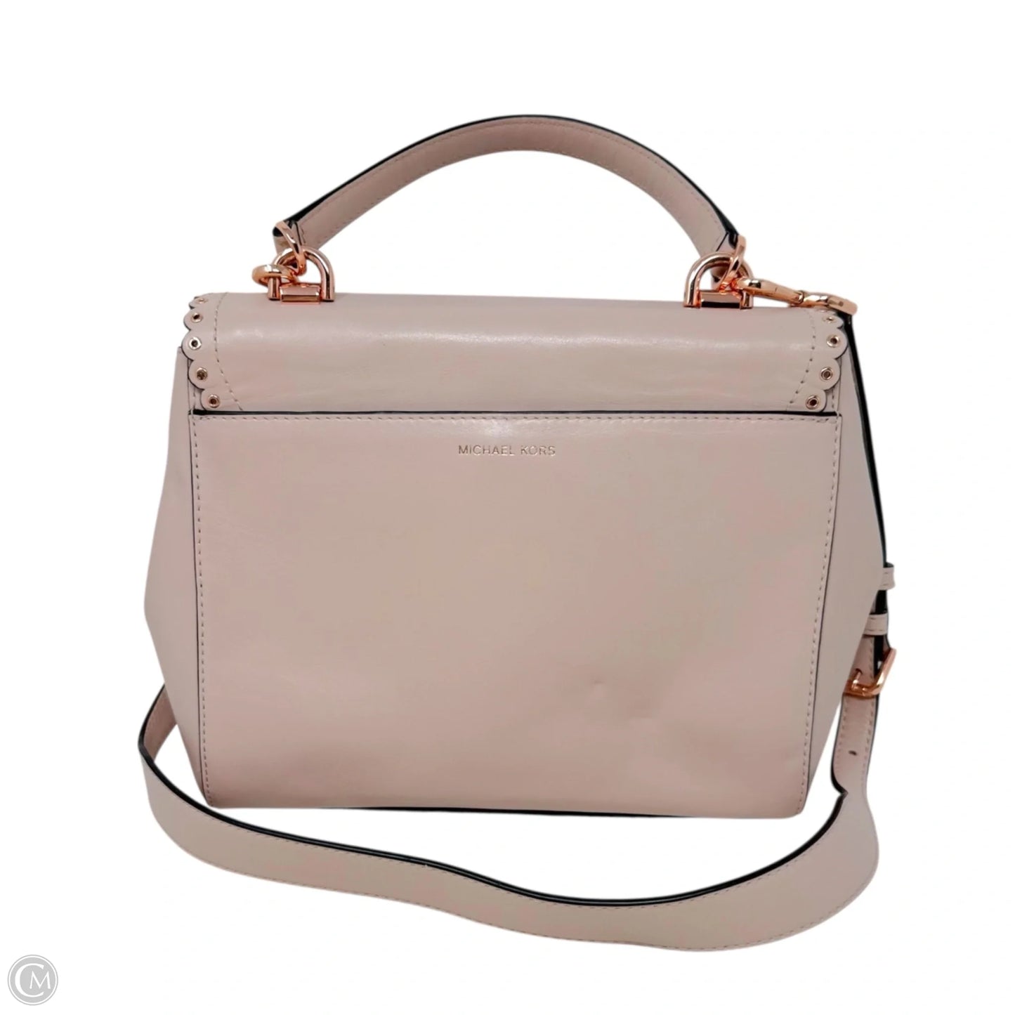 Ava Scalloped Top Handle Satchel Designer By Michael Kors, Size: Medium