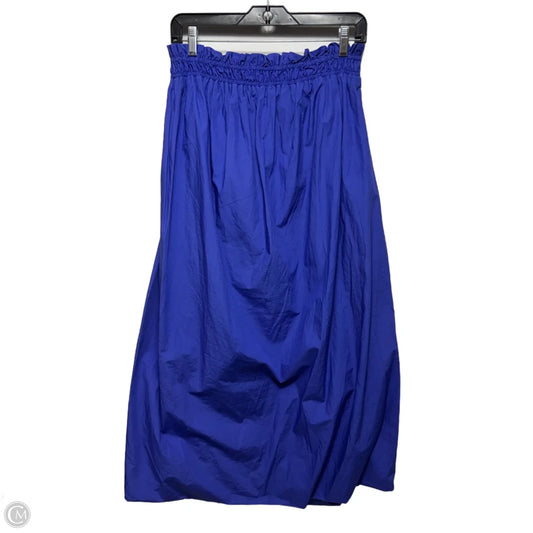 Bubble Hem Maxi Skirt By Maeve In Blue, Size: S