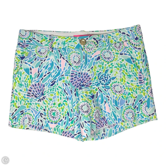 Callahan Knit Shorts Designer By Lilly Pulitzer In Blue Ibiza Open Water, Size: 0