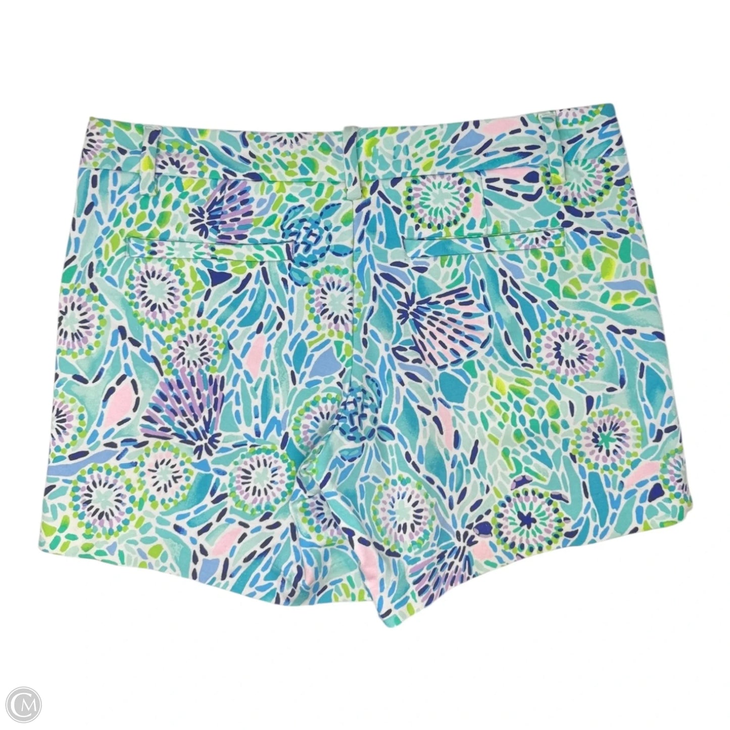 Callahan Knit Shorts Designer By Lilly Pulitzer In Blue Ibiza Open Water, Size: 0