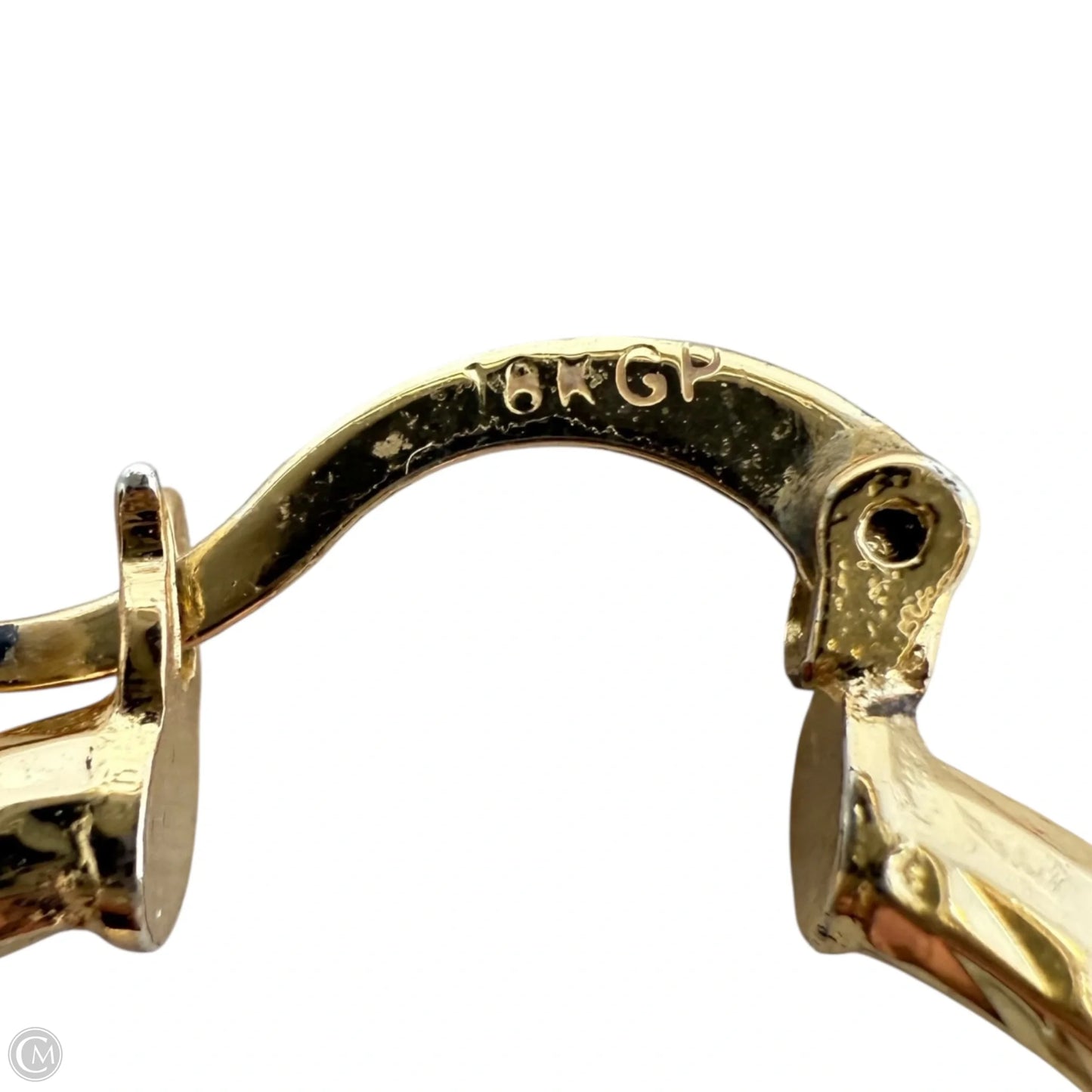 3 Tone 18k Gold Plate Laminated Arracadas Hoop Earrings