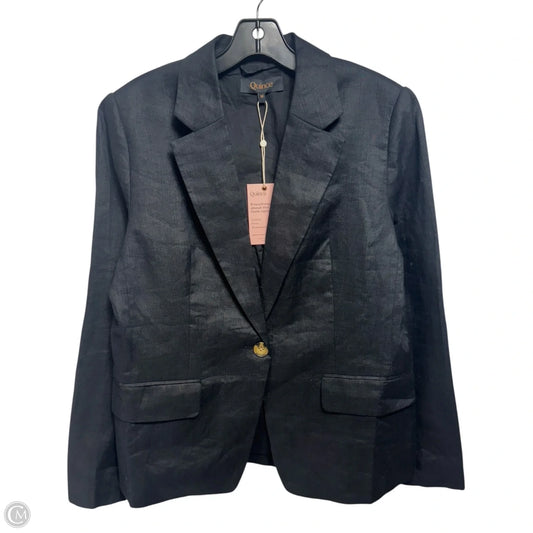 100% European Linen Structured Blazer By Quince In Black, Size: M