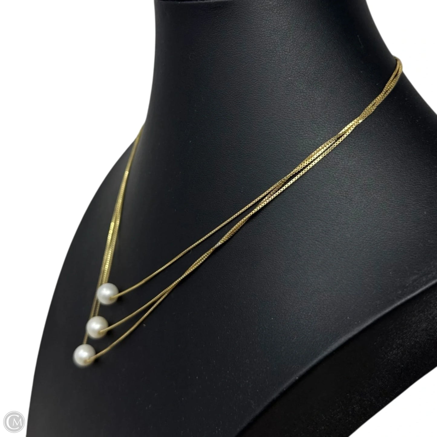 Triple Layer Vermeil & Pearl Necklace Sterling Silver By Clothes Mentor